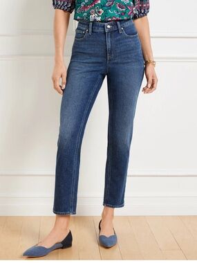 TALBOTS SLIM STRAIGHT ANKLE JEANS - PENELOPE WASH 8P
